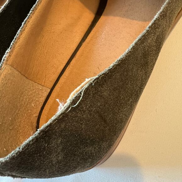 CROWN VINTAGE Lorina - Women's Suede Studded Loafers - Olive Green | Size 8.5 - Picture 8 of 9